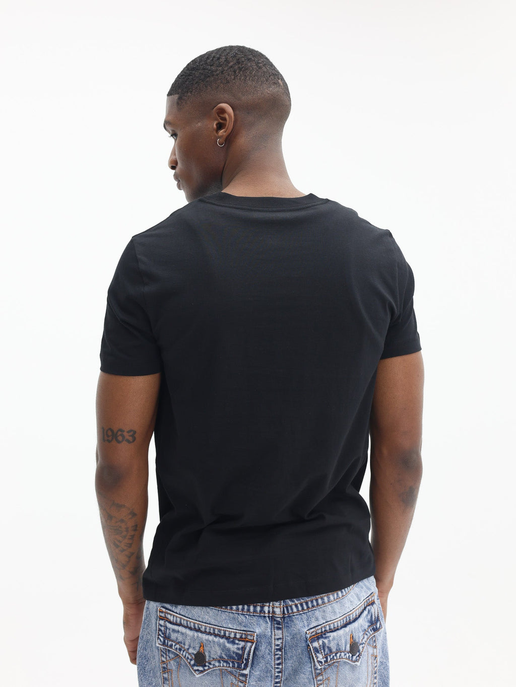 True Religion High Low Hd Tee Jet Black