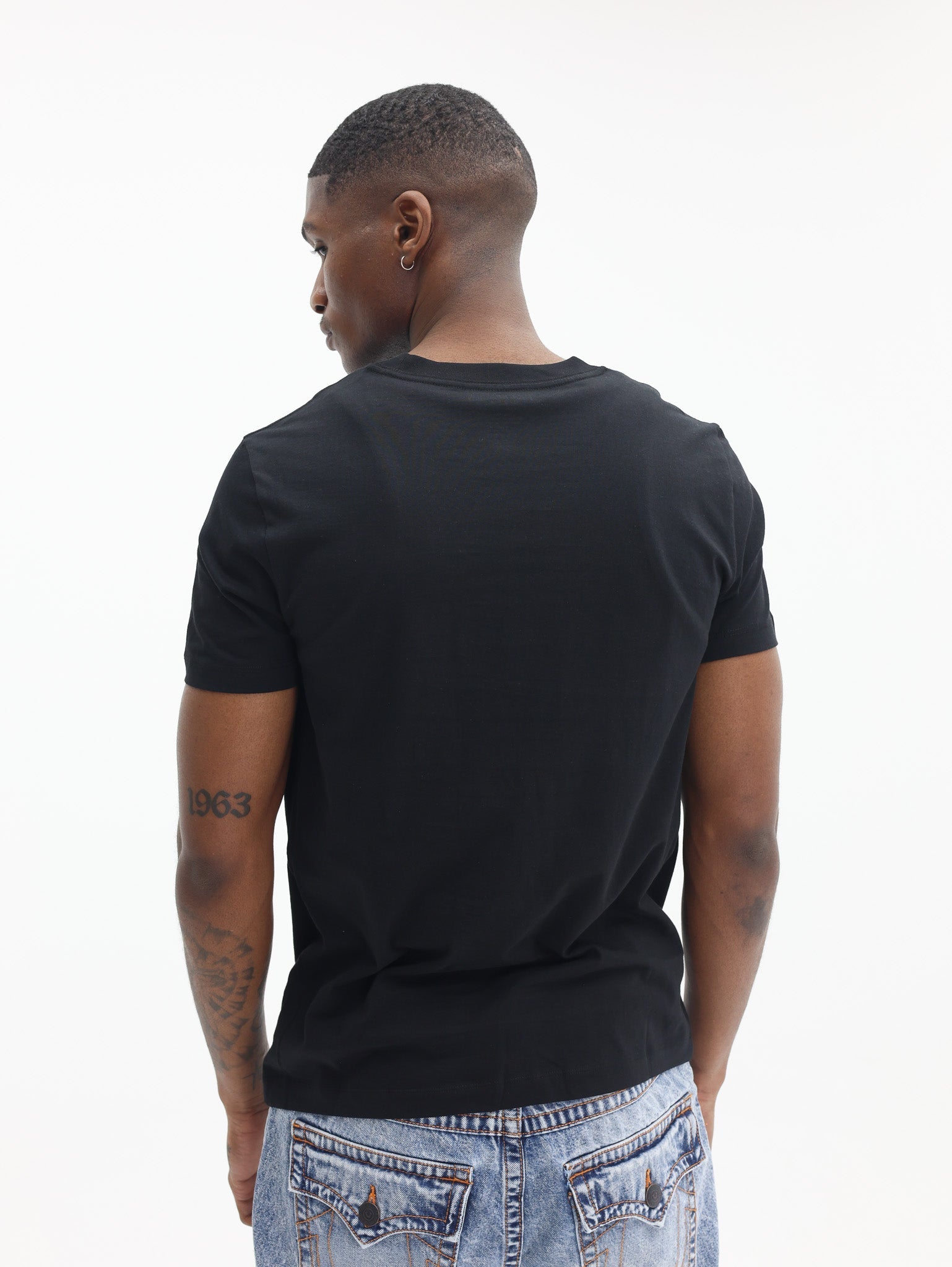 True Religion High Low Hd Tee Jet Black