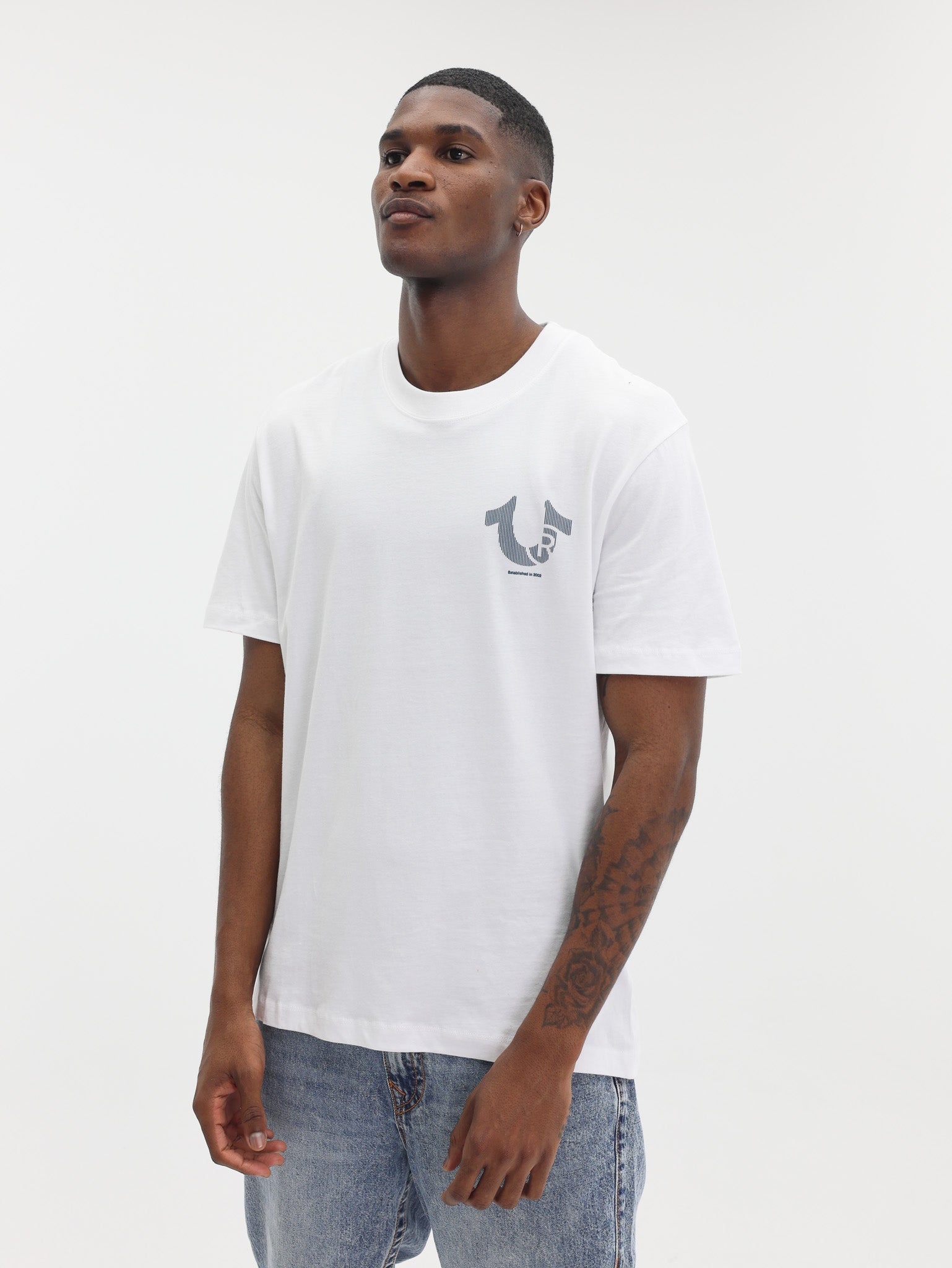 True Religion Ss Tr Space Tee Optic White