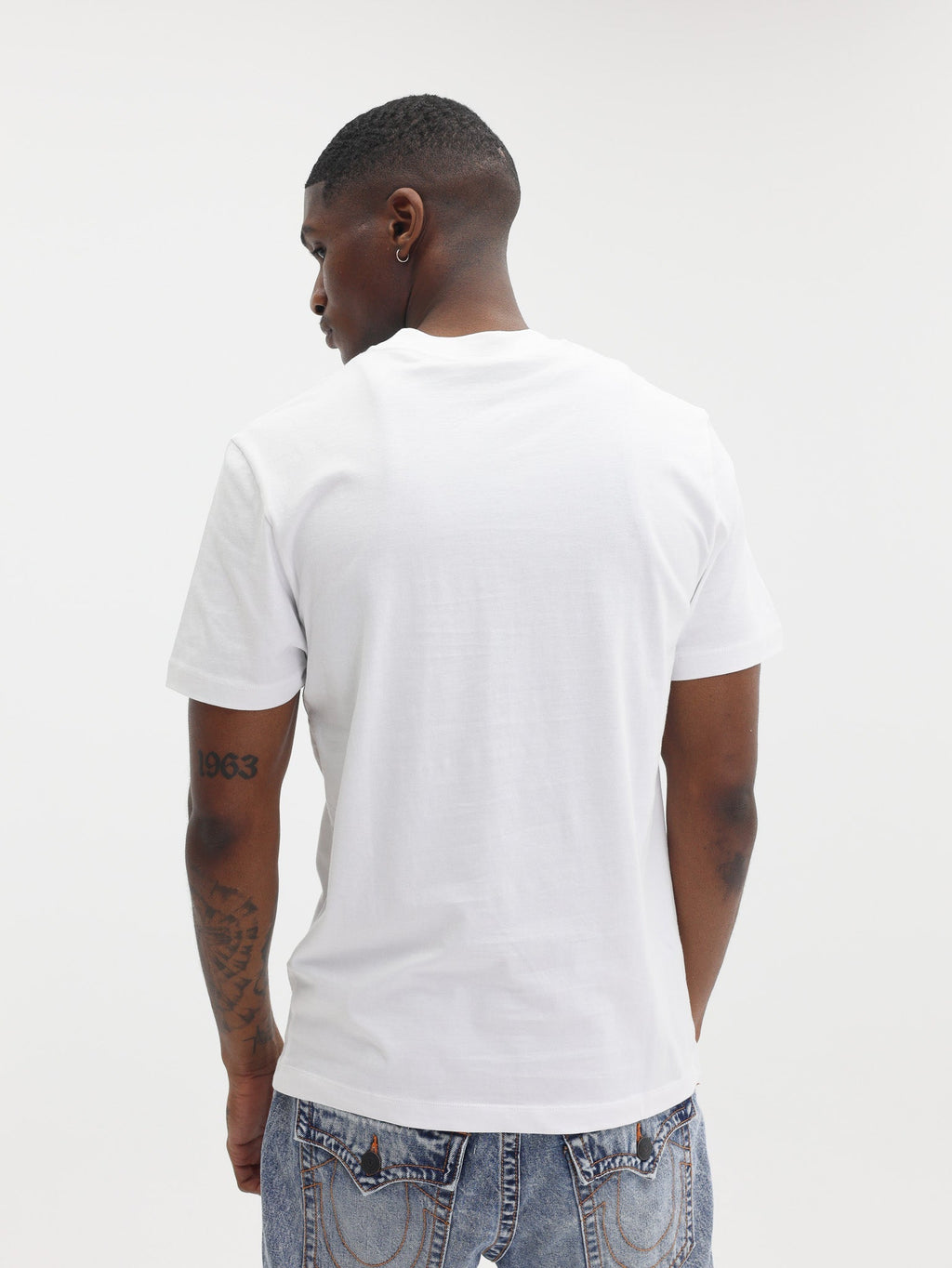 True Religion High Low Hd Tee White