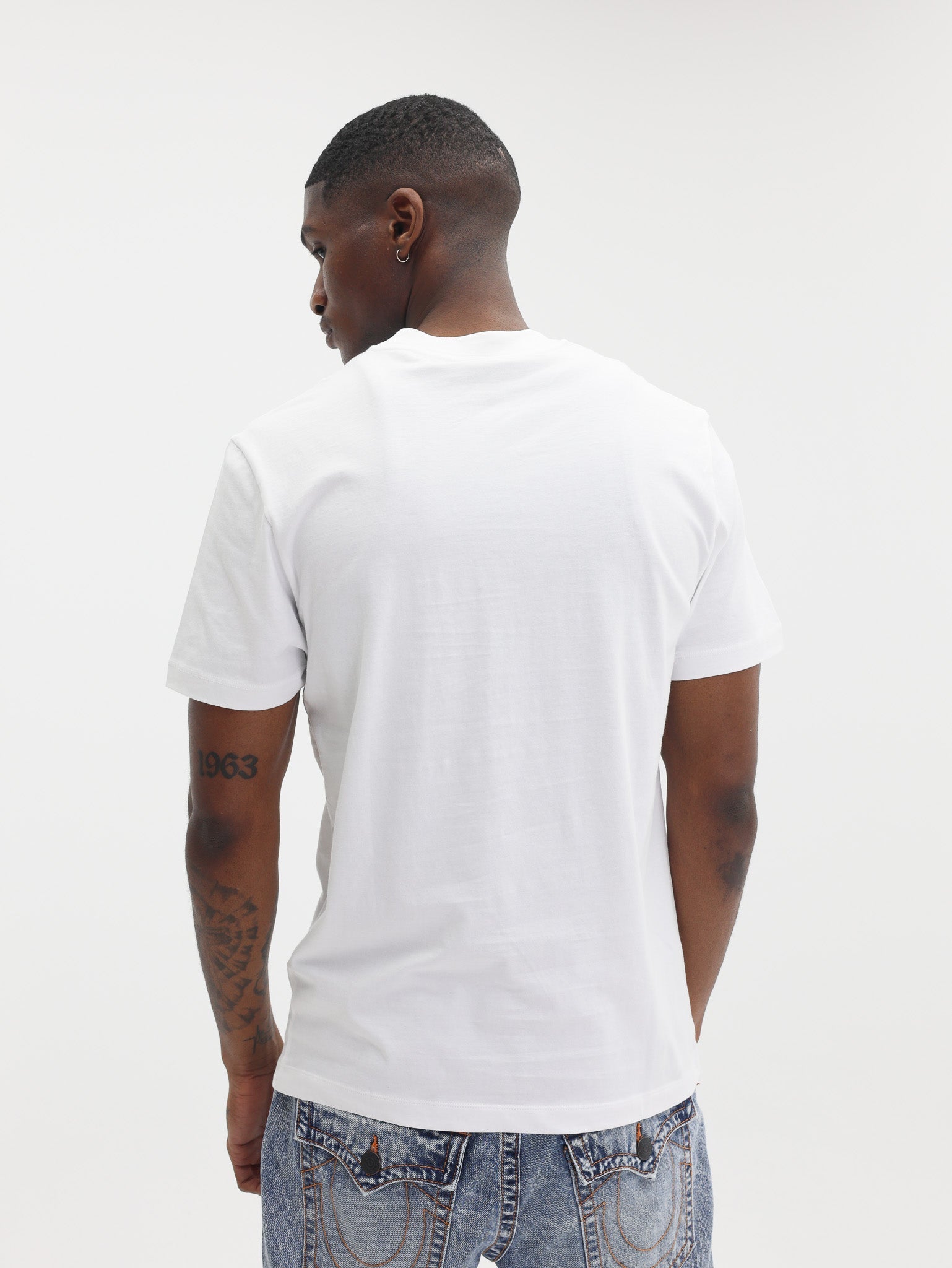 True Religion High Low Hd Tee White