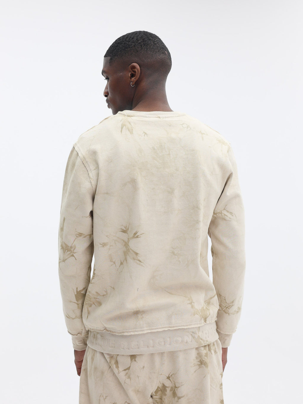 True Religion Debossed Rib Pullover Tapioca