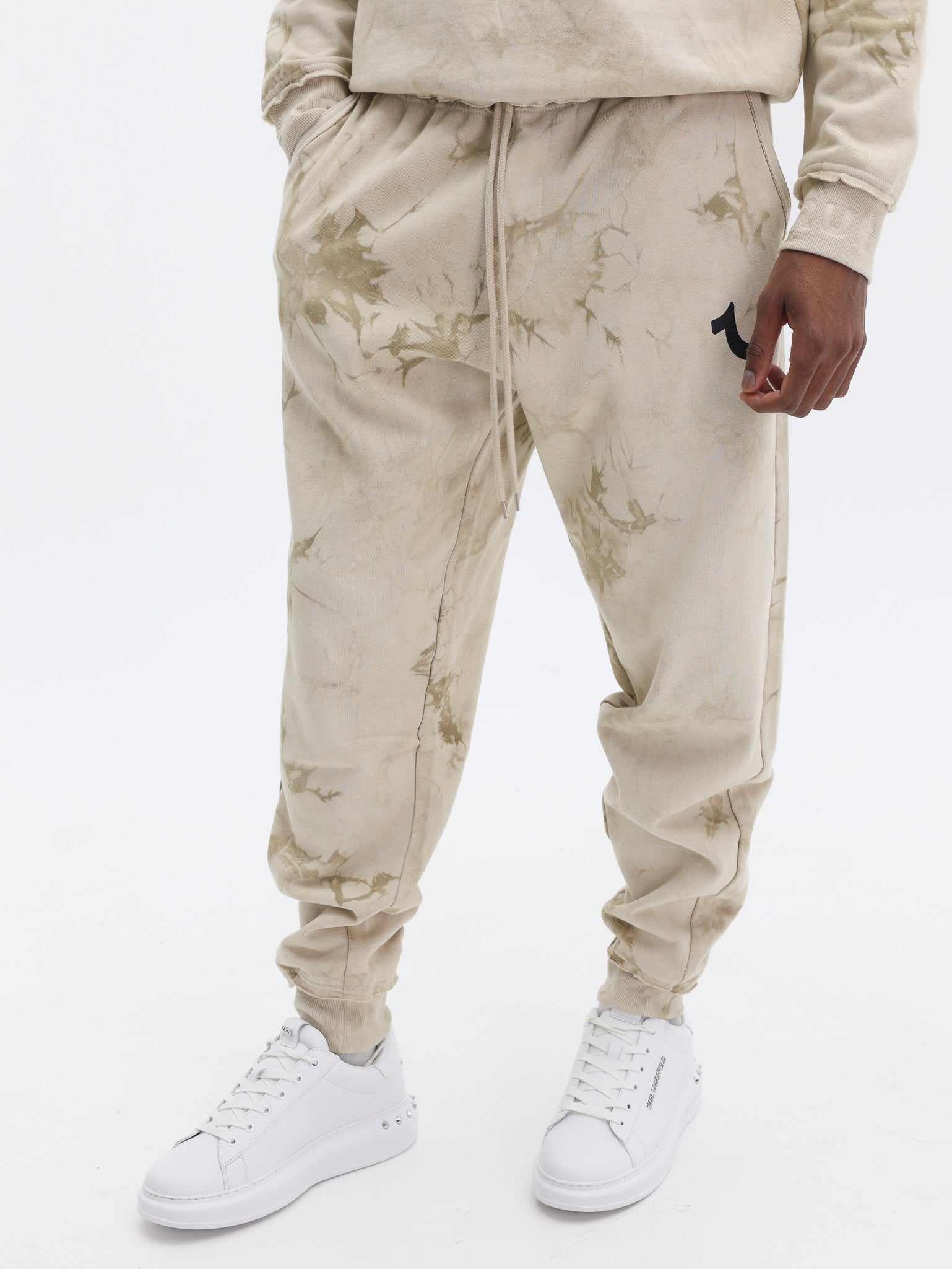True Religion Debossed Rib Jogger Tapioca