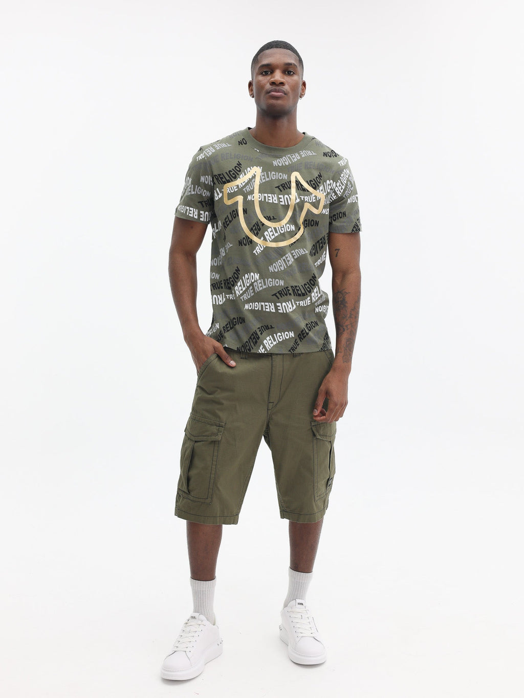 True Religion Wavy Aop Tee Kalamata