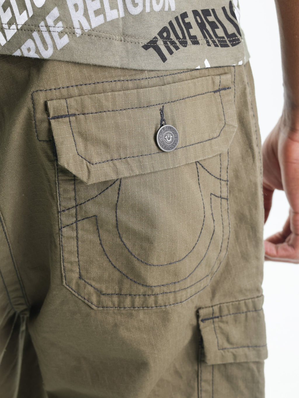 True Religion Ripstop Sn Cargo Flap Short Kalamata