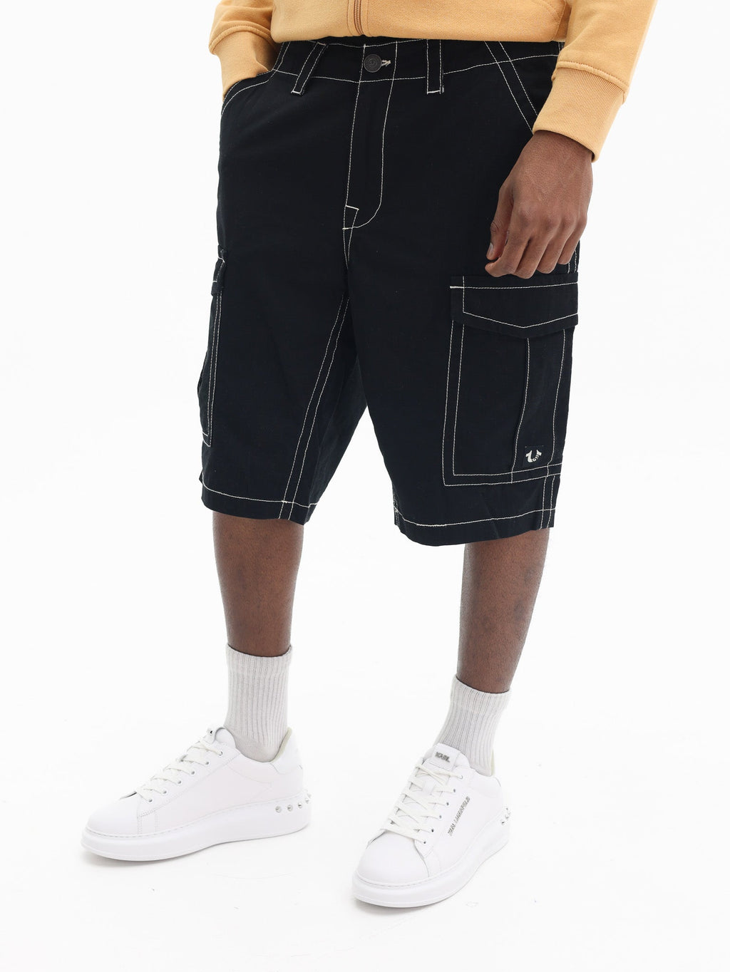 True Religion Ripstop Sn Cargo Flap Short Jet Black