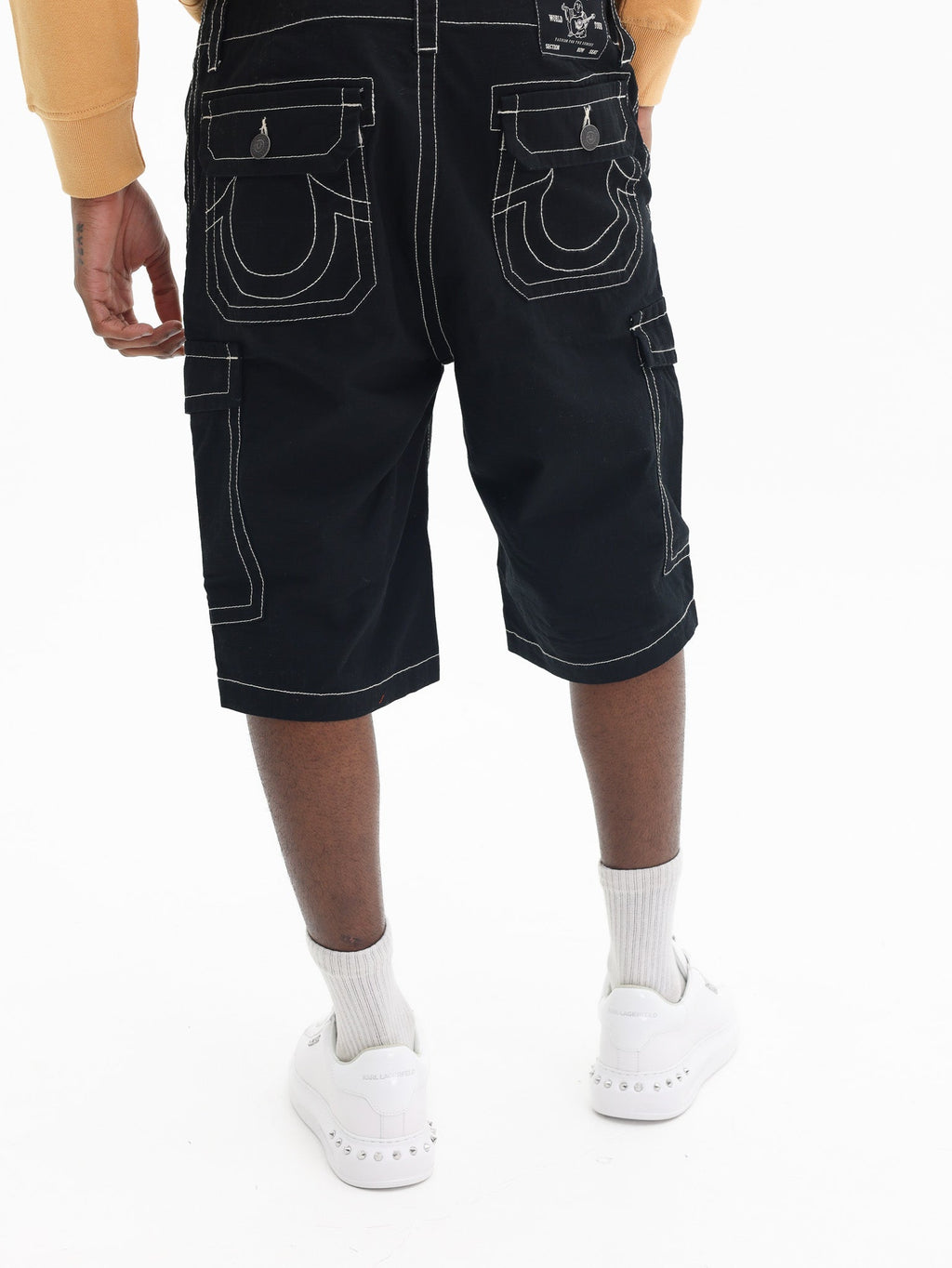True Religion Ripstop Sn Cargo Flap Short Jet Black