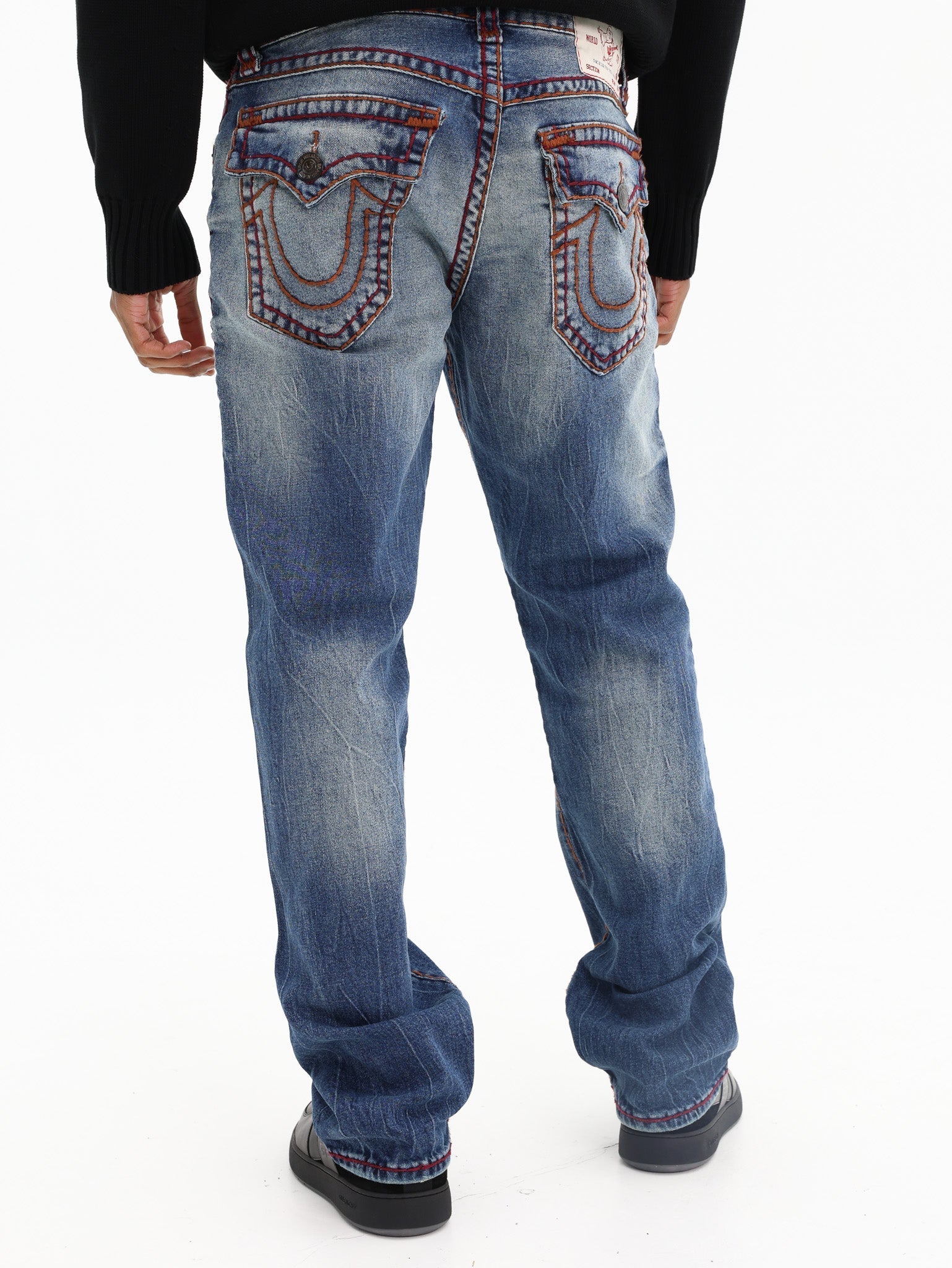 True Religion Jeans Ricky Flap Worn Trophy Medium Wash