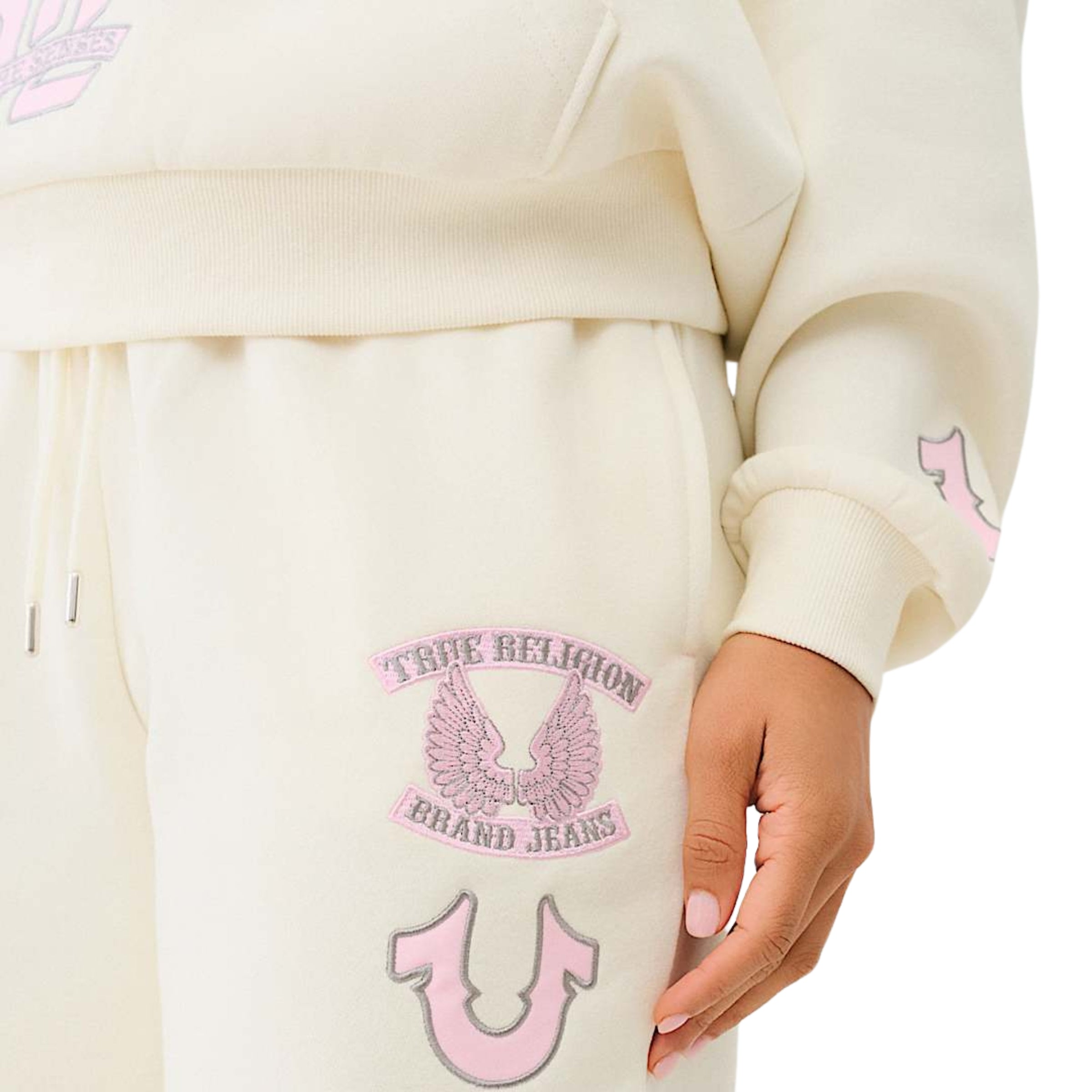 TRUE RELIGION BRANDED BOYFRIEND JOGGER WINTER WHITE