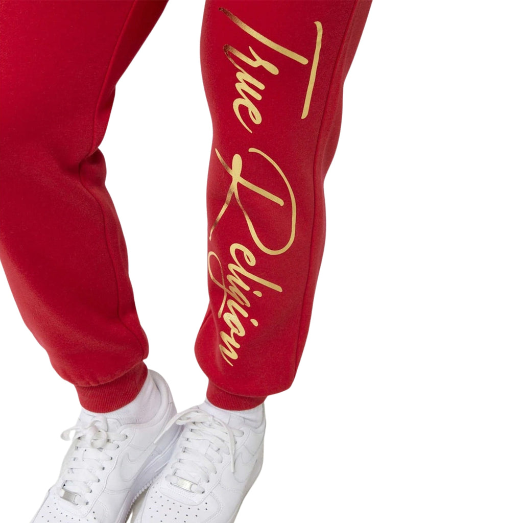 TRUE RELIGION TR MID RISE JOGGER JESTER RED