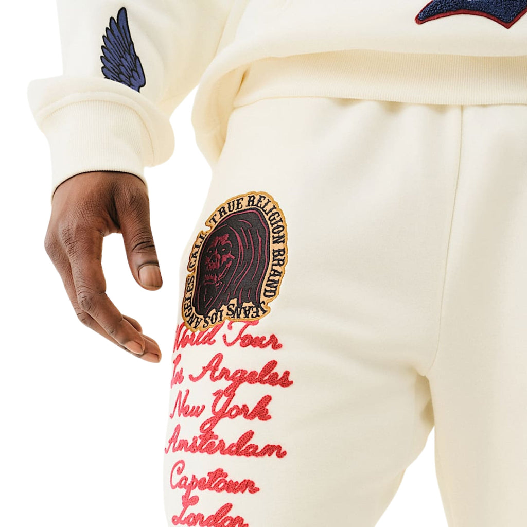 TRUE RELIGION JOGGER PATCH EMBRO WINTER WHITE
