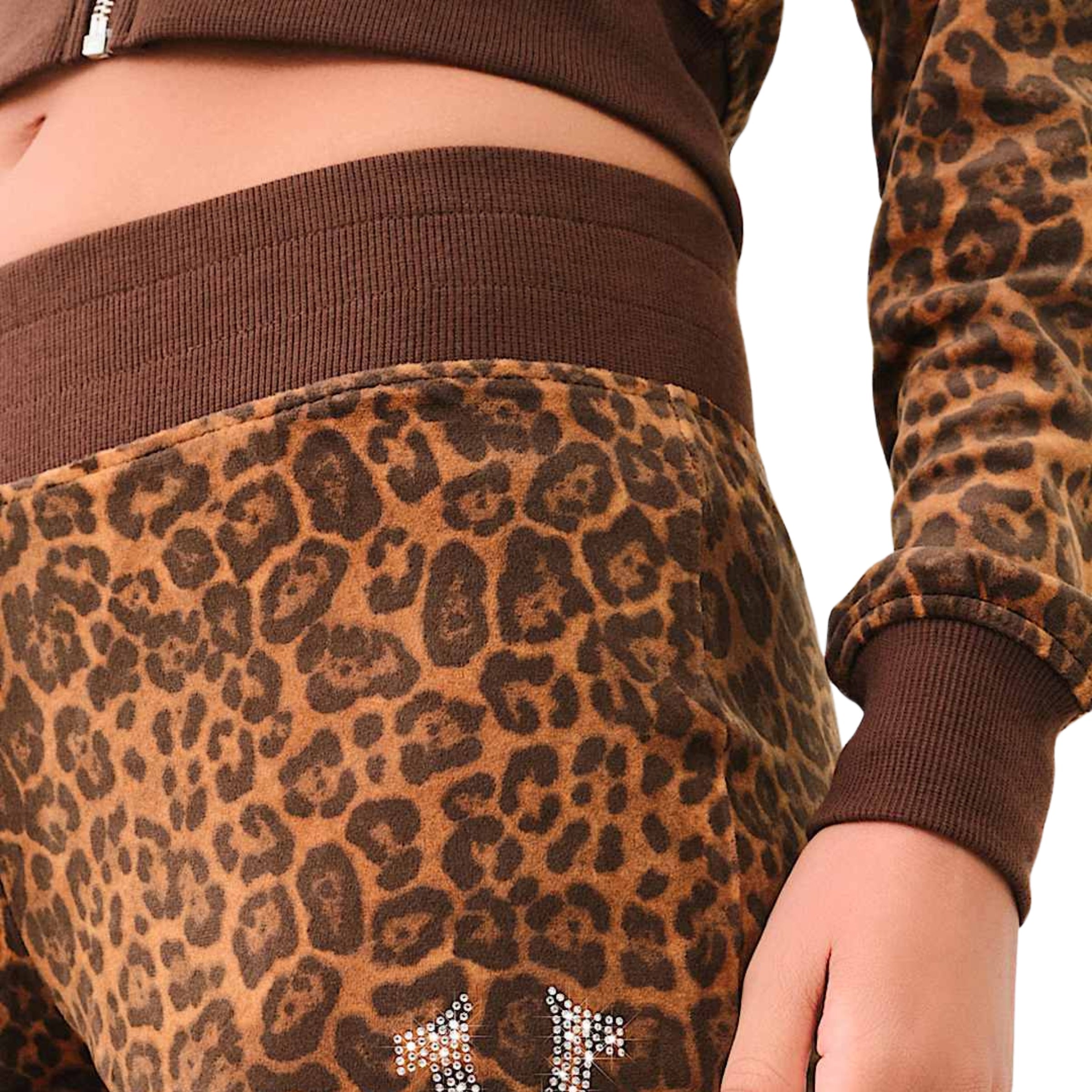 TRUE RELIGION LEOPARD VELOUR BOOTCUT PANTS LEOPARD PRINT