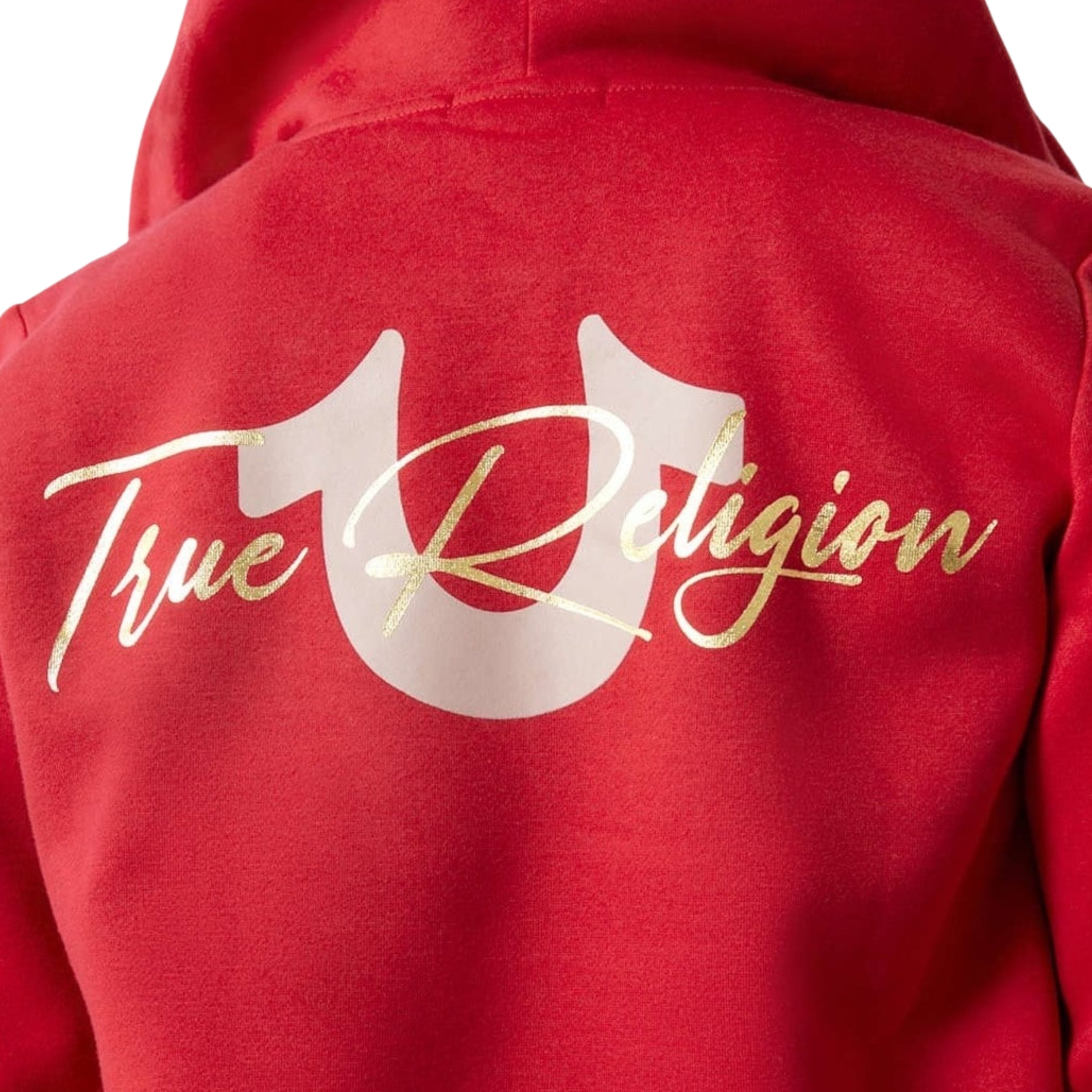 TRUE RELIGION FOIL HS ZIP HOODIE JESTER RED