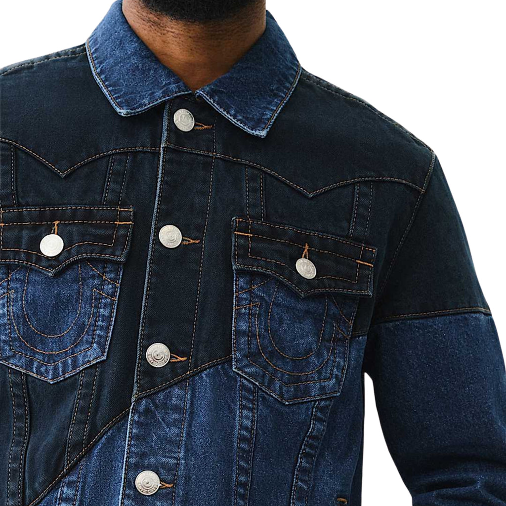 TRUE RELIGION JACKET JIMMY SN CURVE SEAM RIDE MEDIUM WASH