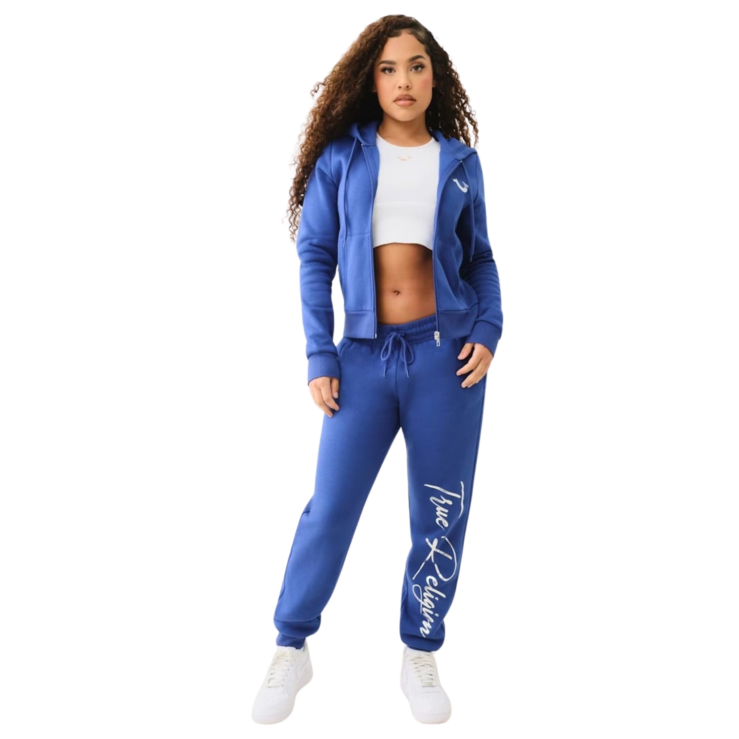 TRUE RELIGION FOIL HS ZIP HOODIE SODALITE BLUE