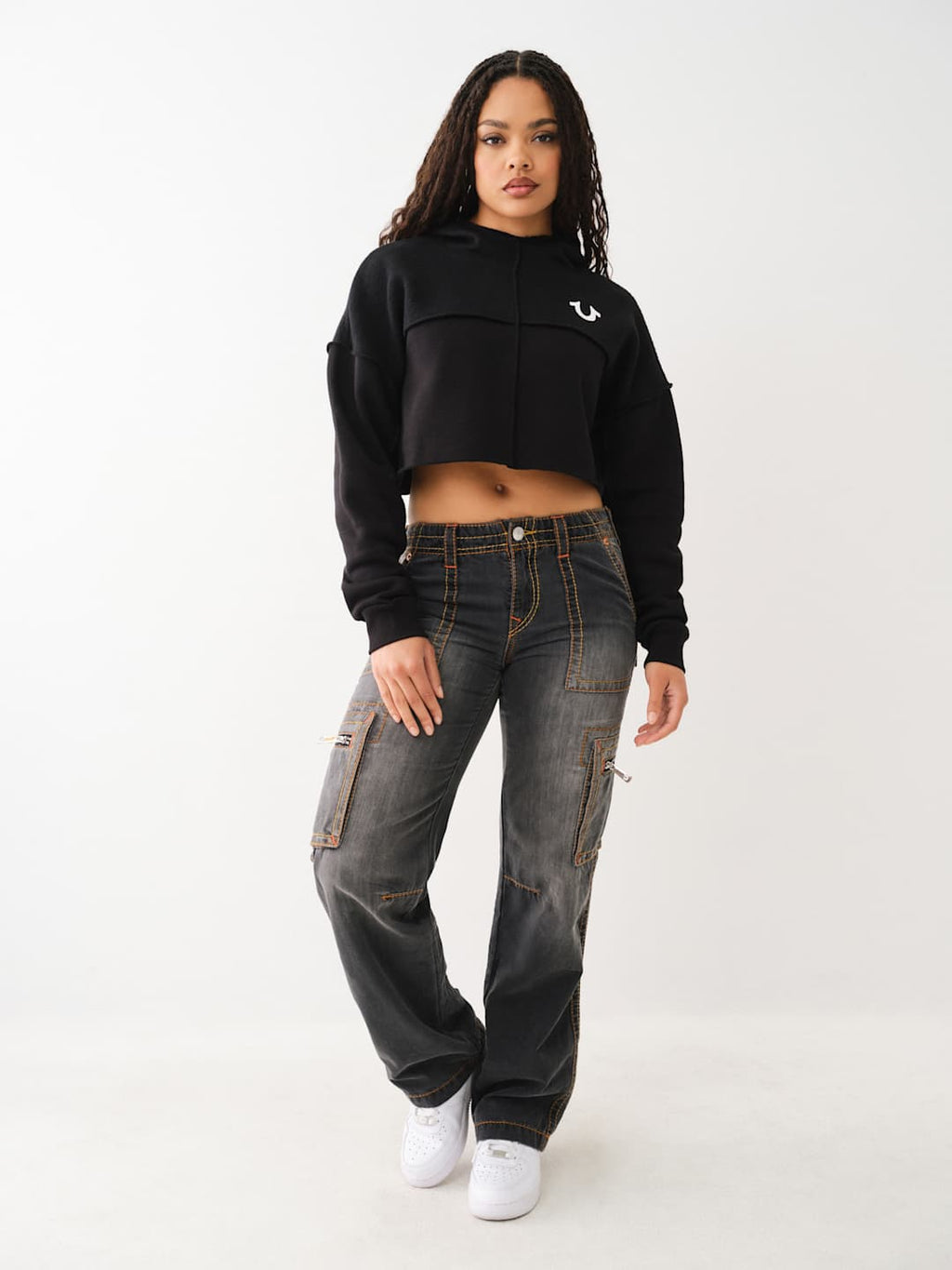 True Religion Cargo Pants Ladies Zipper Military Marseille