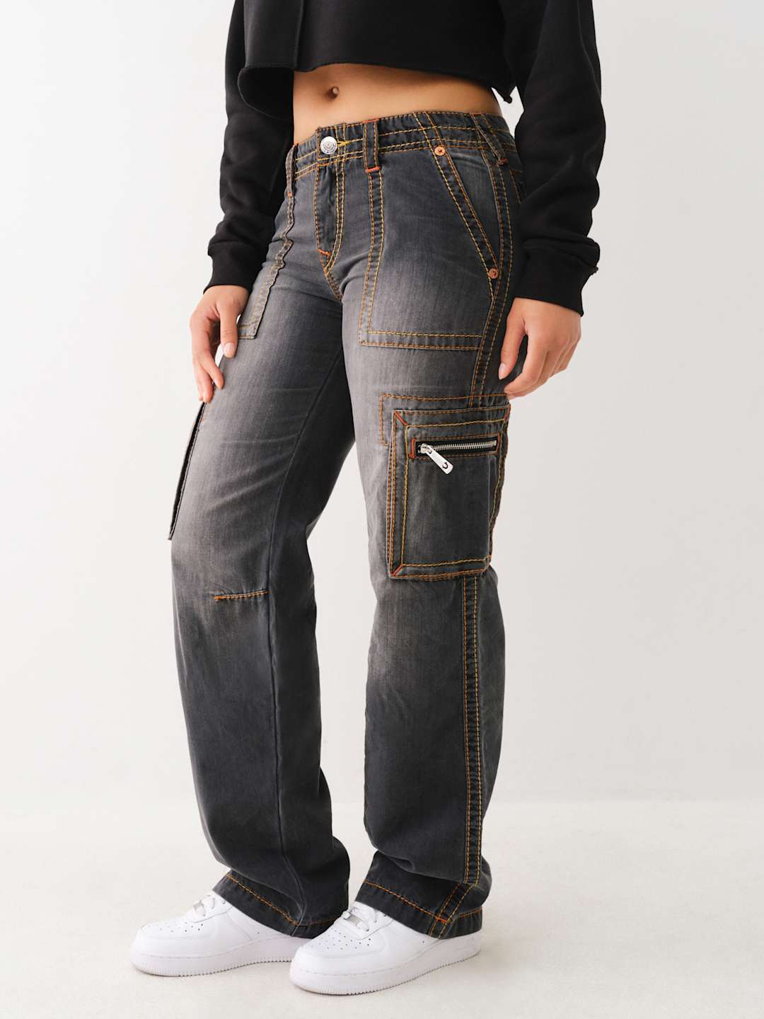 True Religion Cargo Pants Ladies Zipper Military Marseille