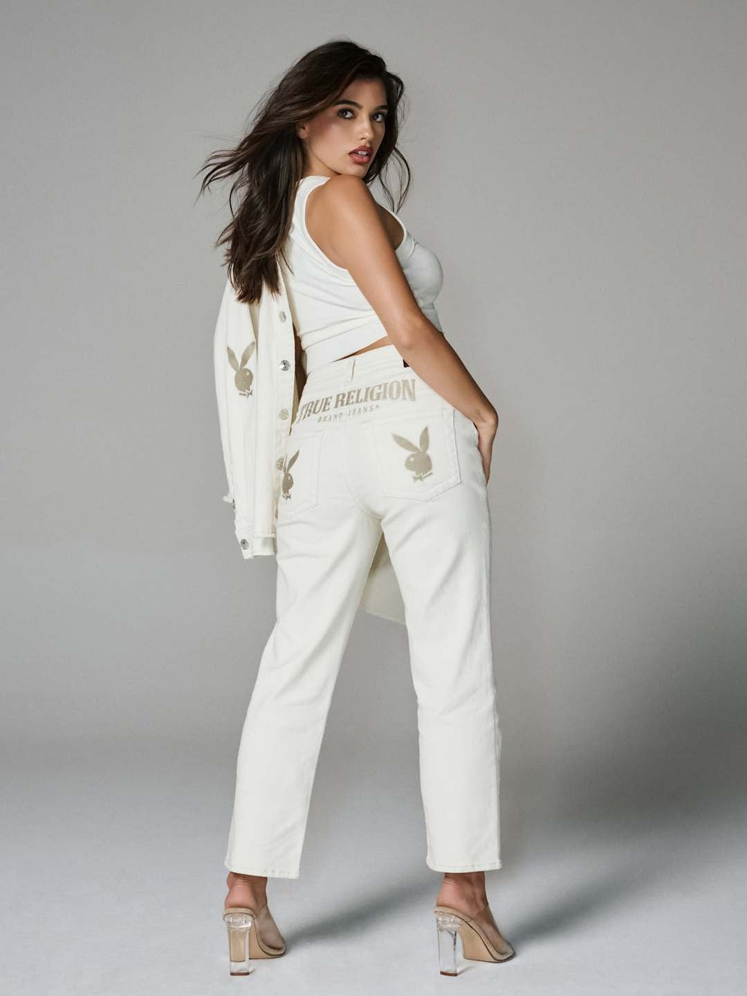 True Religion Gardena 90S Jeans Straight Beige