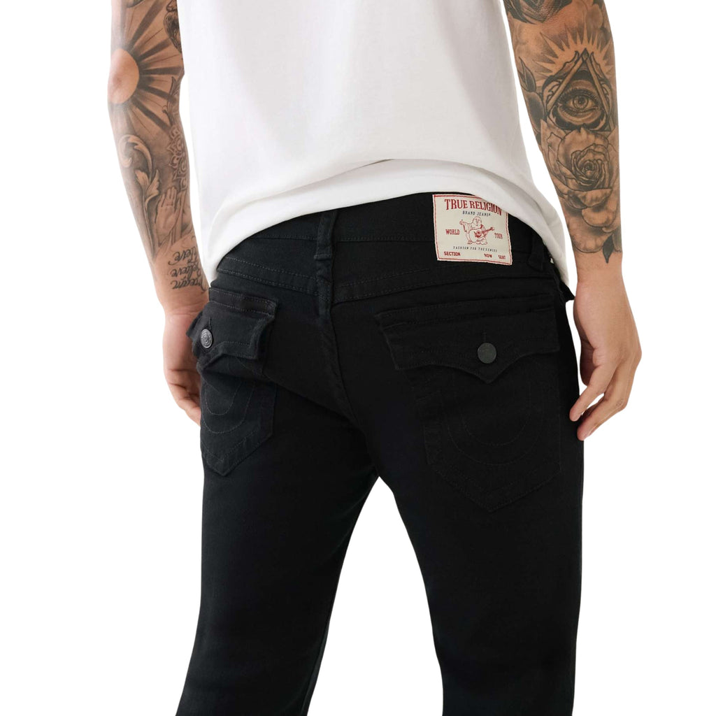TRUE RELIGION JEANS ROCCO FLAP SN 32 INSEAM 2SB BODY RINSE BLACK