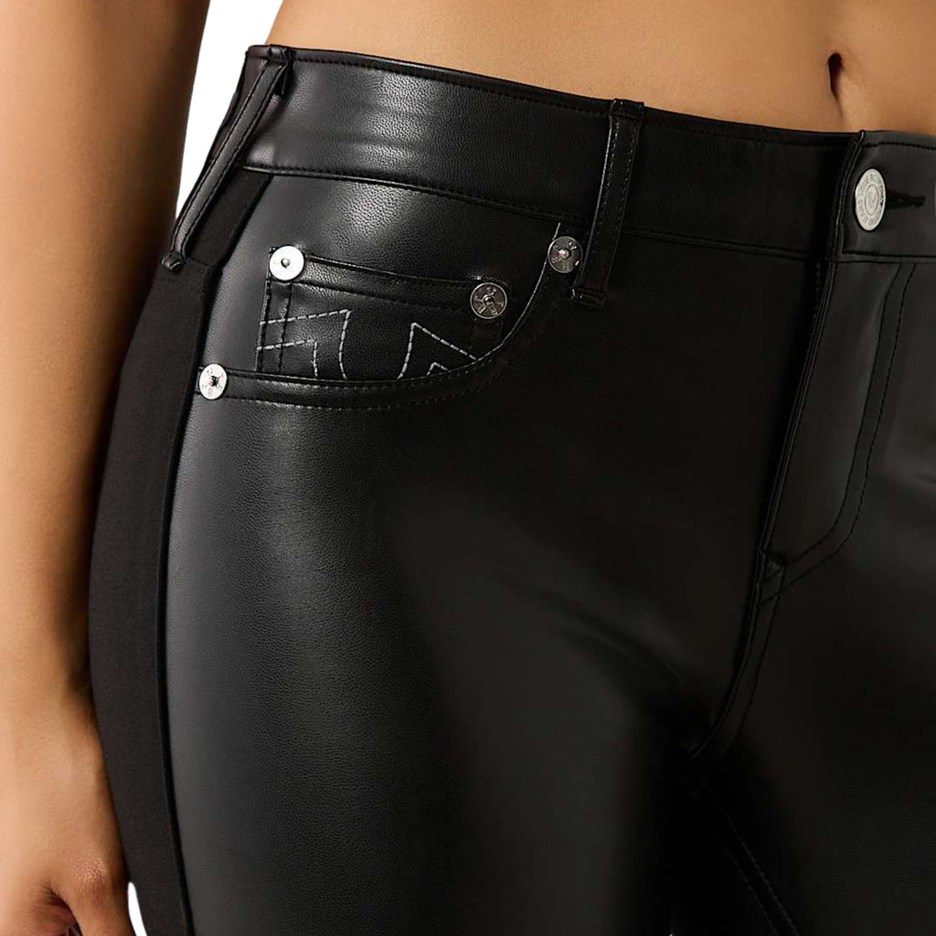 TRUE RELIGION PU PONTE JOEY MR FLARE BLACK