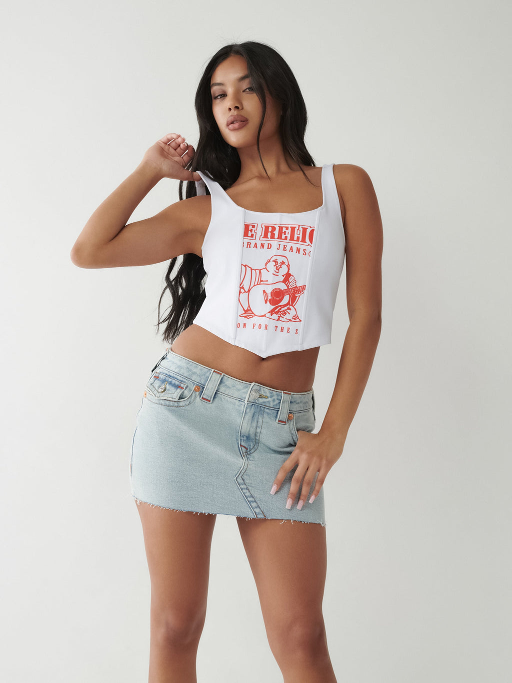 True Religion Bustier Tank Top White