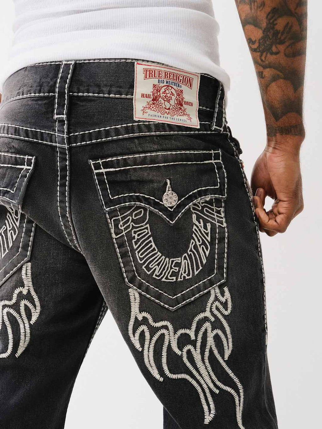 True Religion Billy Jeans Flame Minder Black Wash