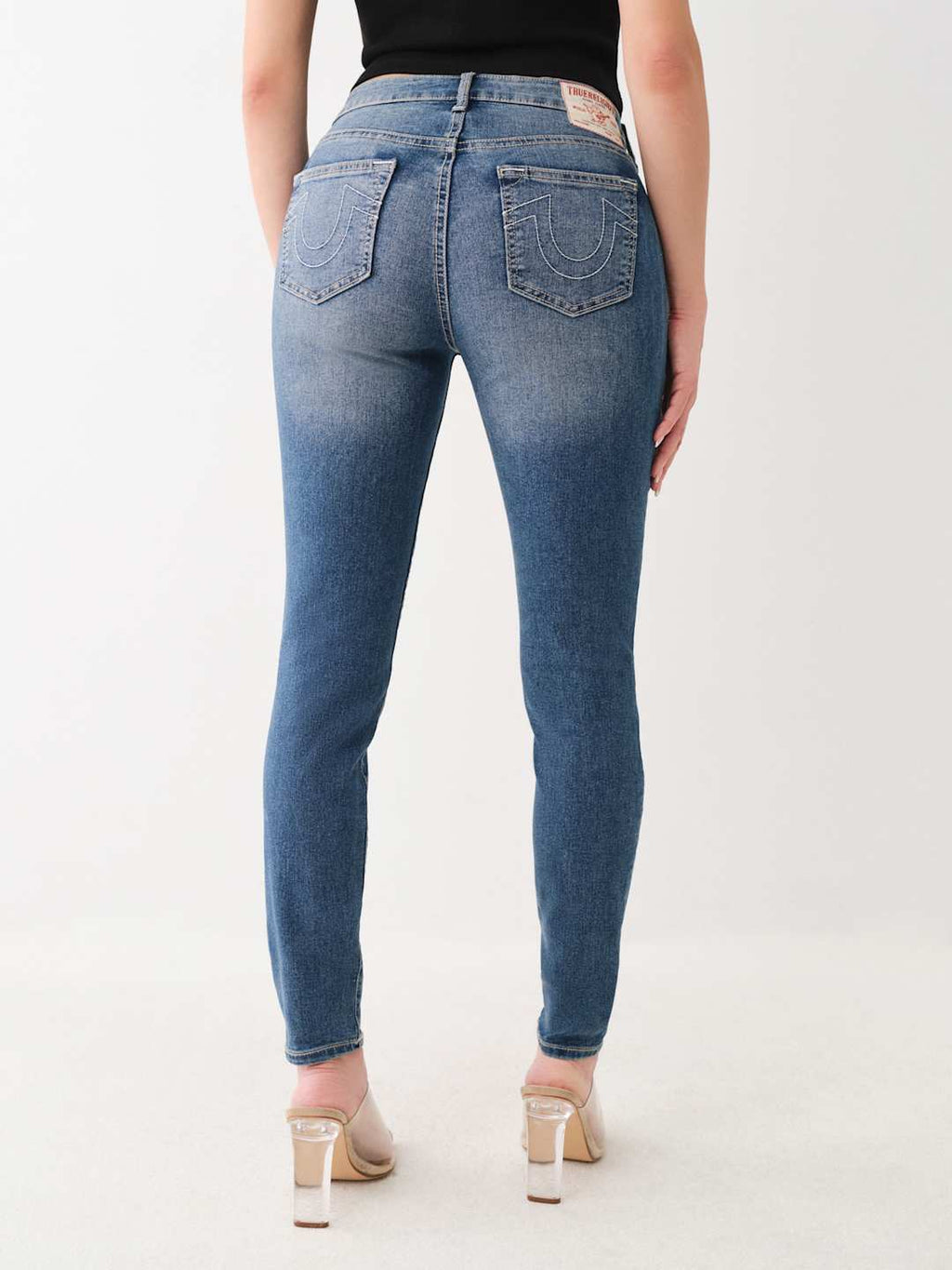 True Religion Jennie Jeans Mid Rise Skinny Blue