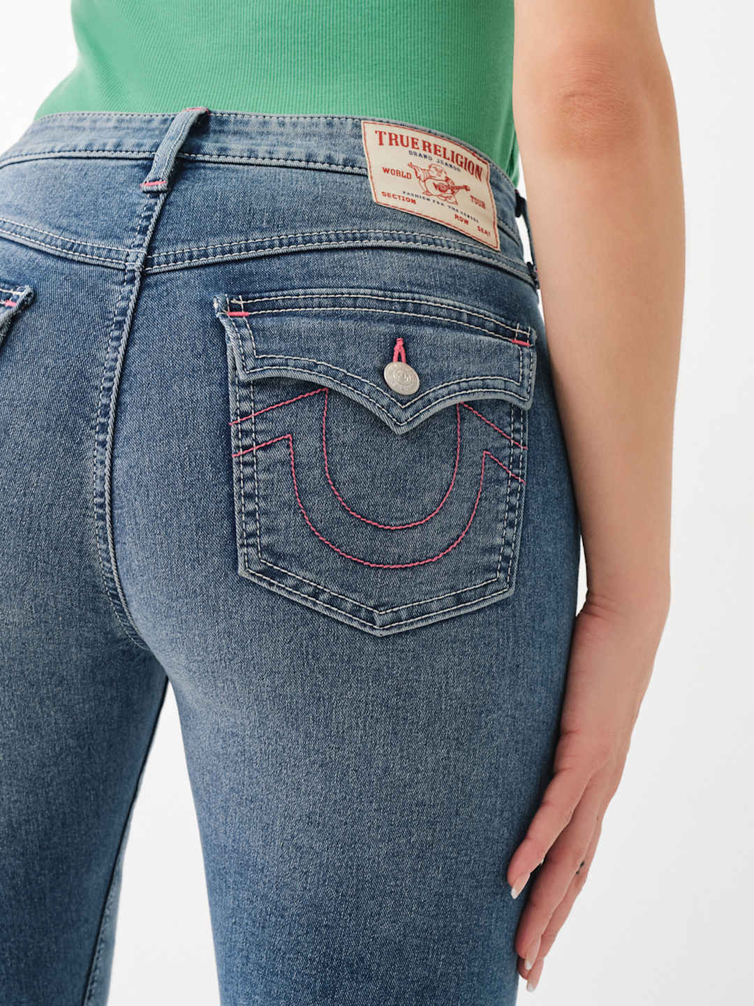 True Religion Joey Jeans Mid Rise Flare Blue