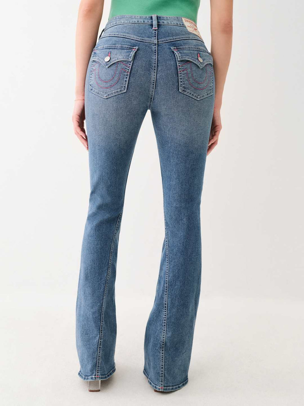 True Religion Joey Jeans Mid Rise Flare Blue