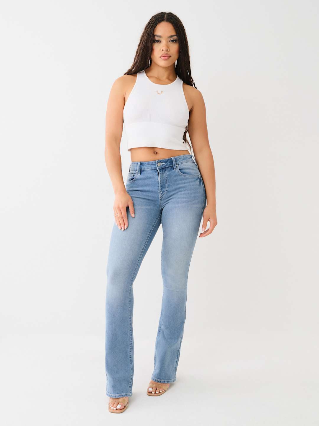 True Religion Becca Jeans Crystal Bootcut Light Wash