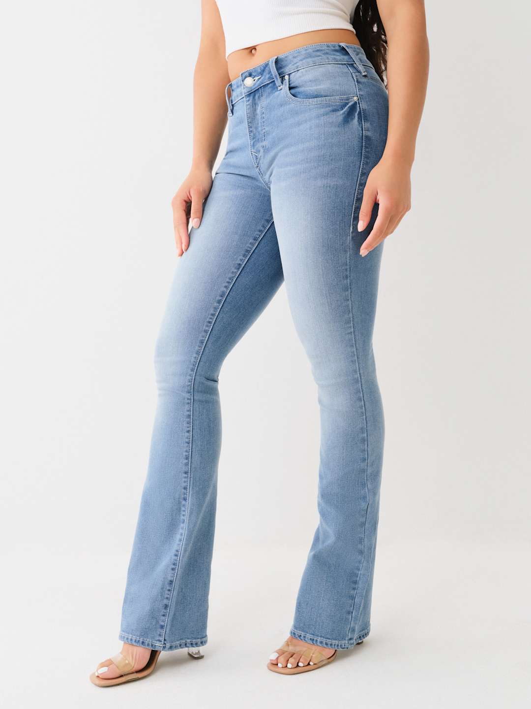 True Religion Becca Jeans Crystal Bootcut Light Wash