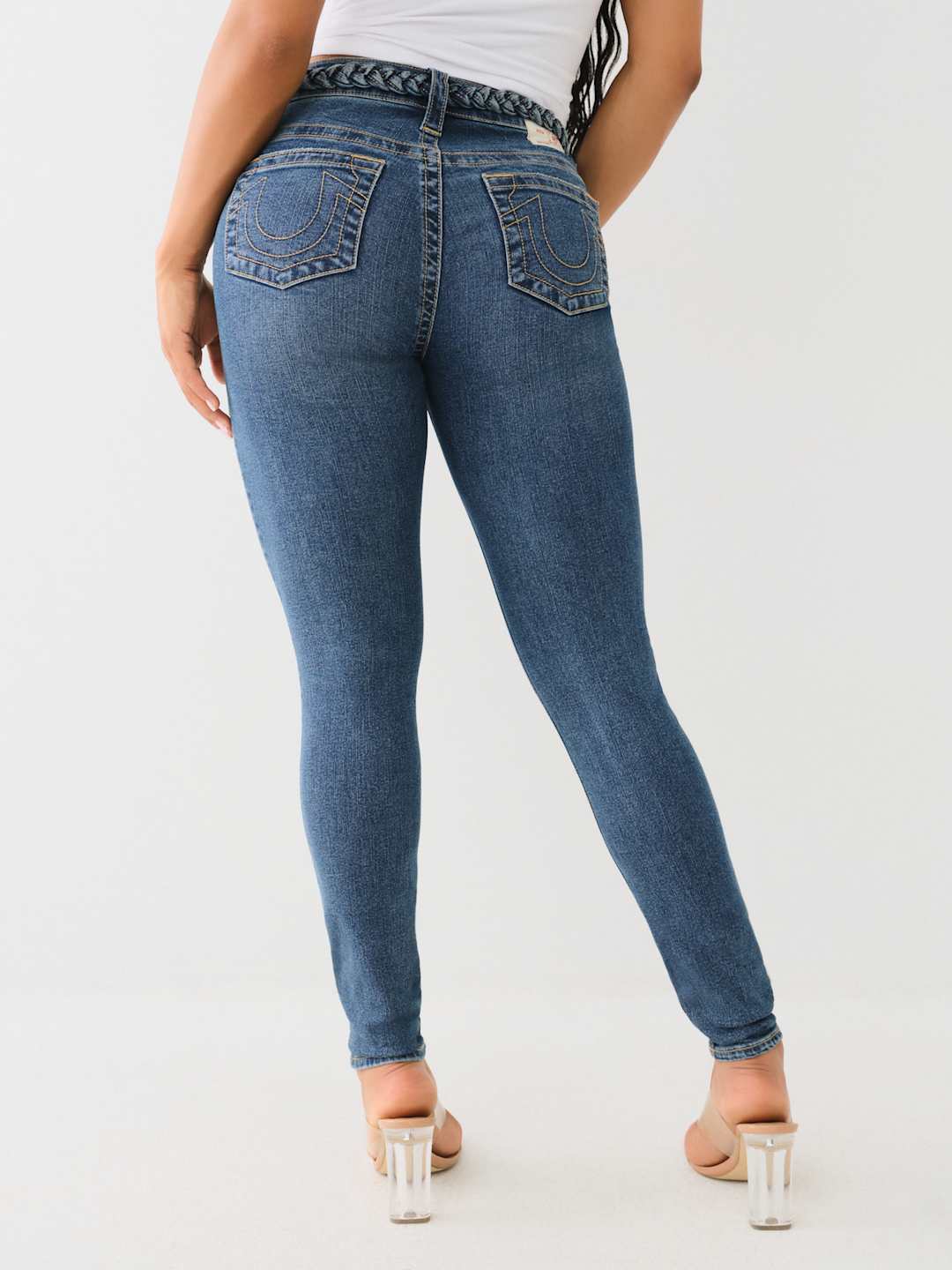 True Religion Braided Jennie Jeans Mr Curvy Skinny Arabella
