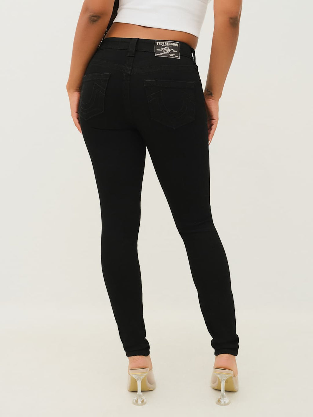 True Religion Jennie Jeans Mr Curvy Skinny Black Rinse