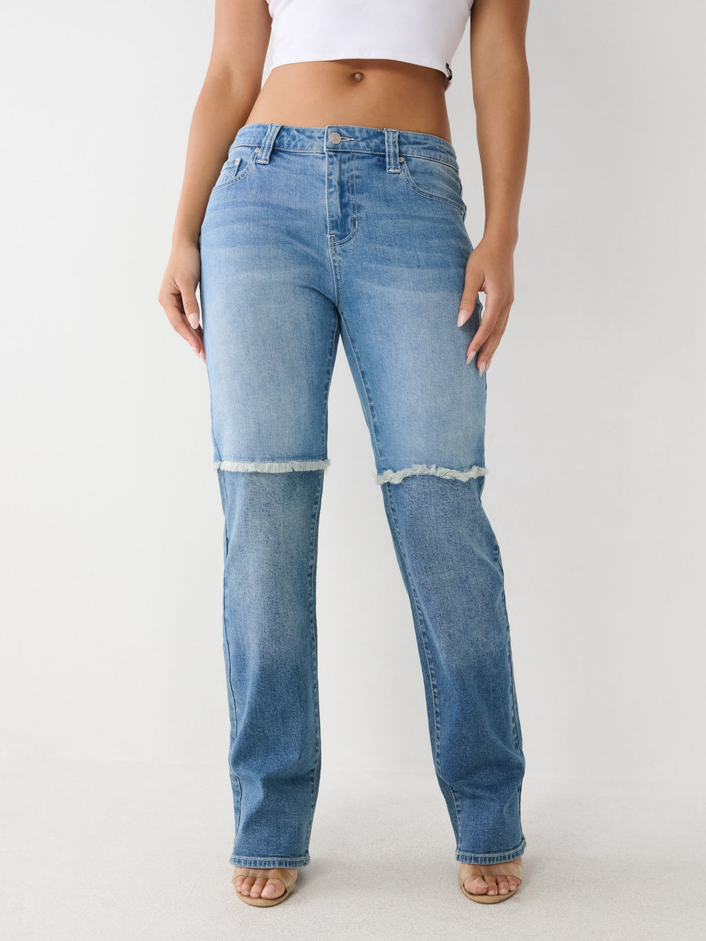 Paneled Straight Jean