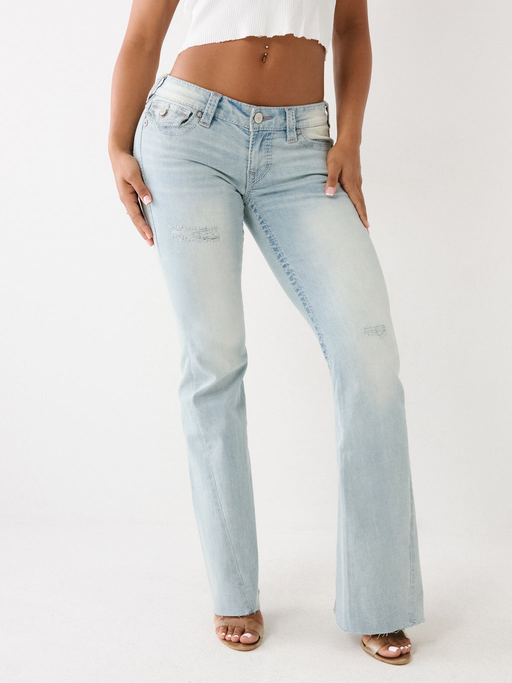 True Religion Jeans Ladies Joey Flare La Jolla Destroy