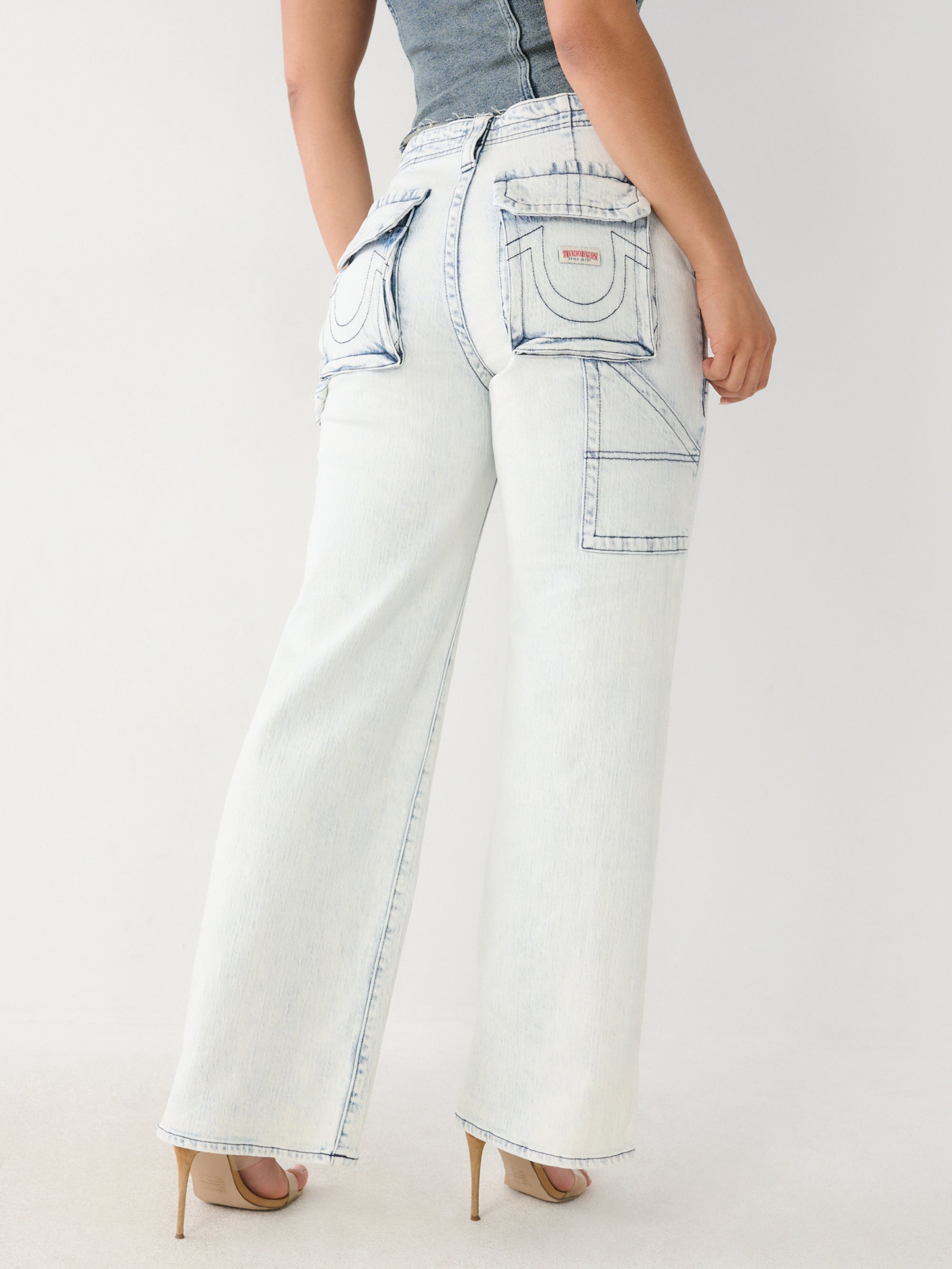 True Religion Bobbi Jeans Carpenter Baggy Light Wash