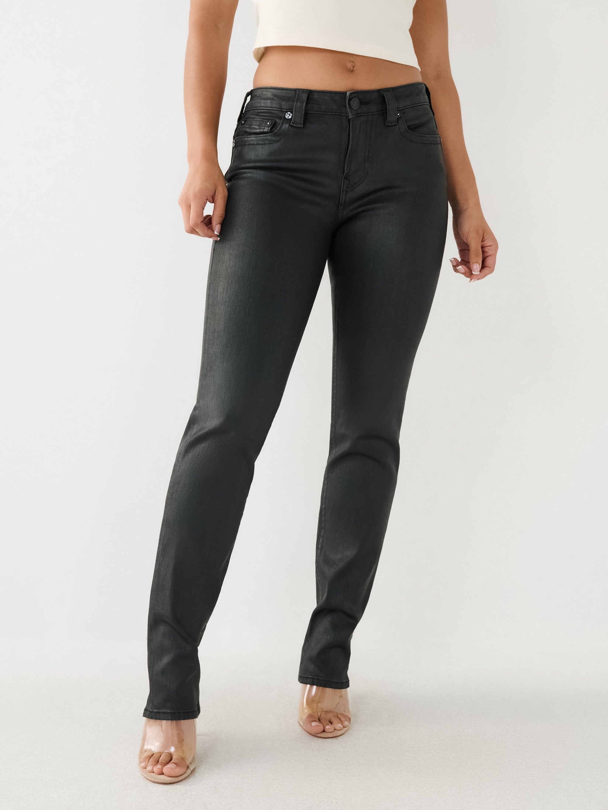 True Religion Billi Jeans Ladies Mr Striaght Black