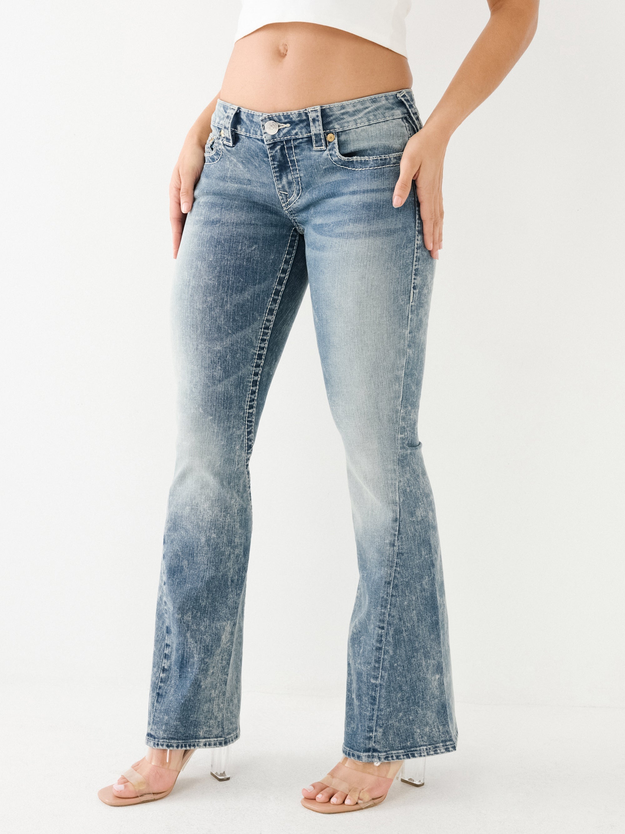 True Religion Joey Jeans Ladies Vintage Flare Medium Wash