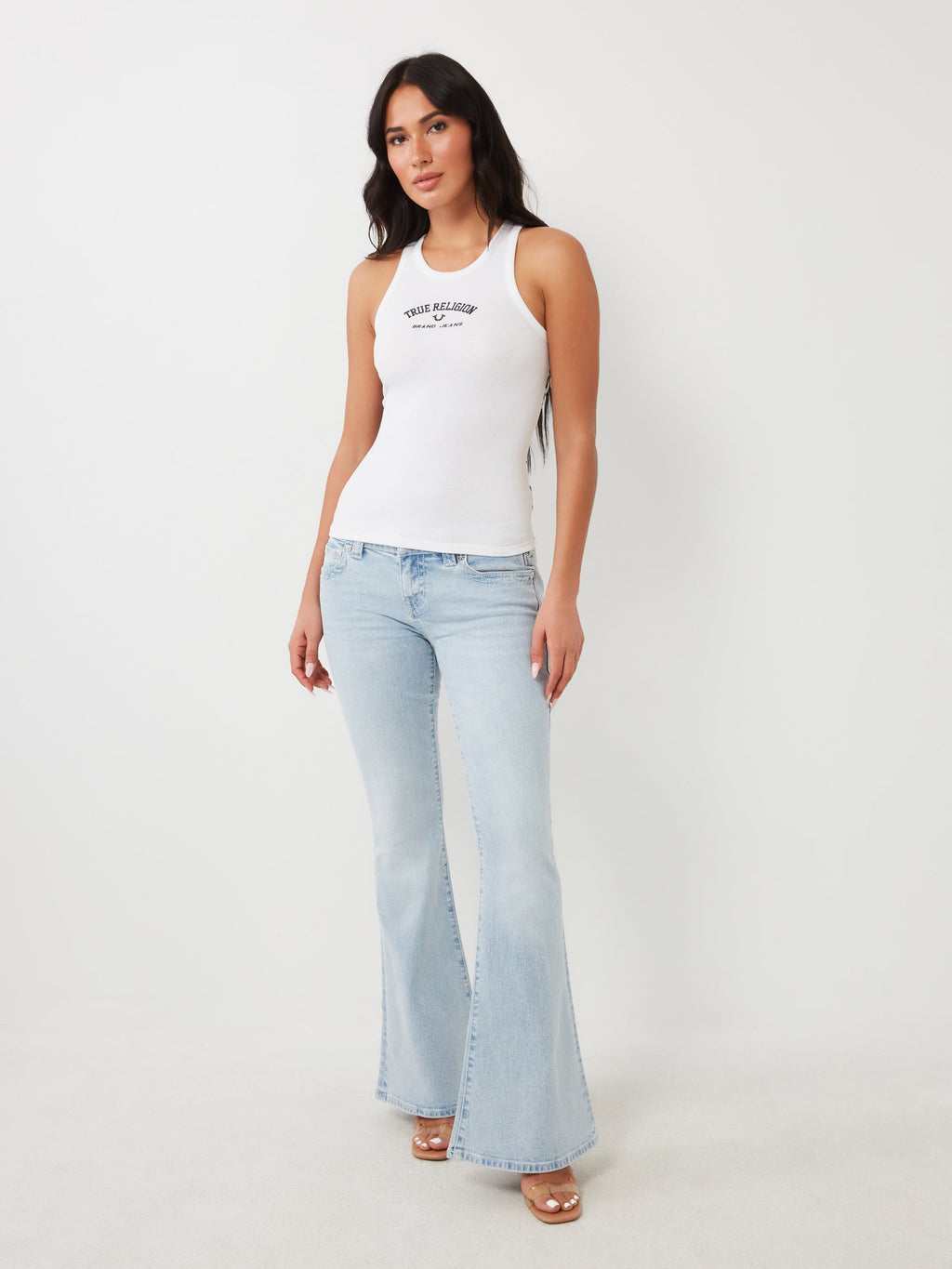 True Religion Carrie Jeans Ladies Hs Applique Flare Serene Meadows