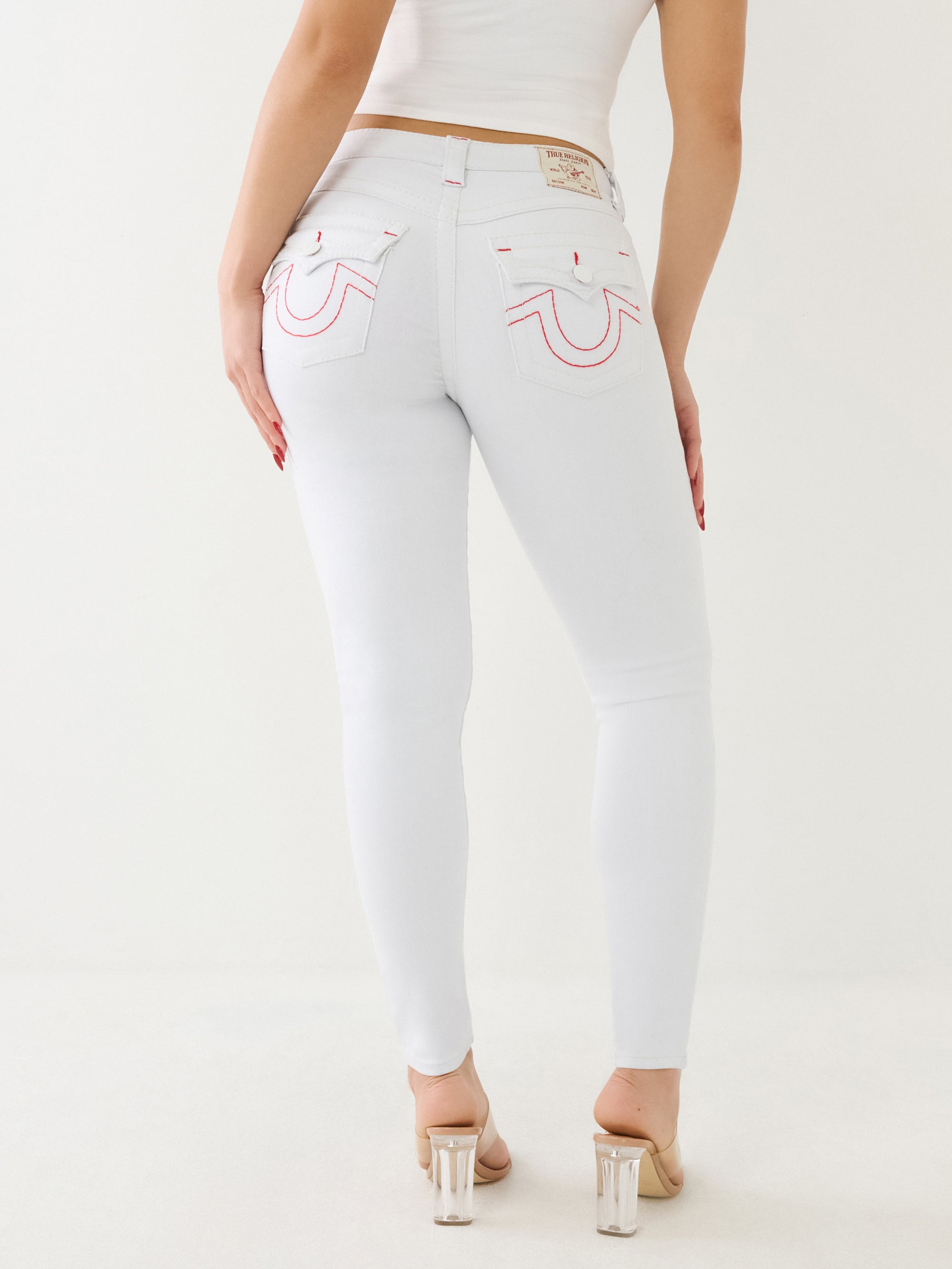 True Religion Jennie Jeans Skinny Big T Optic White