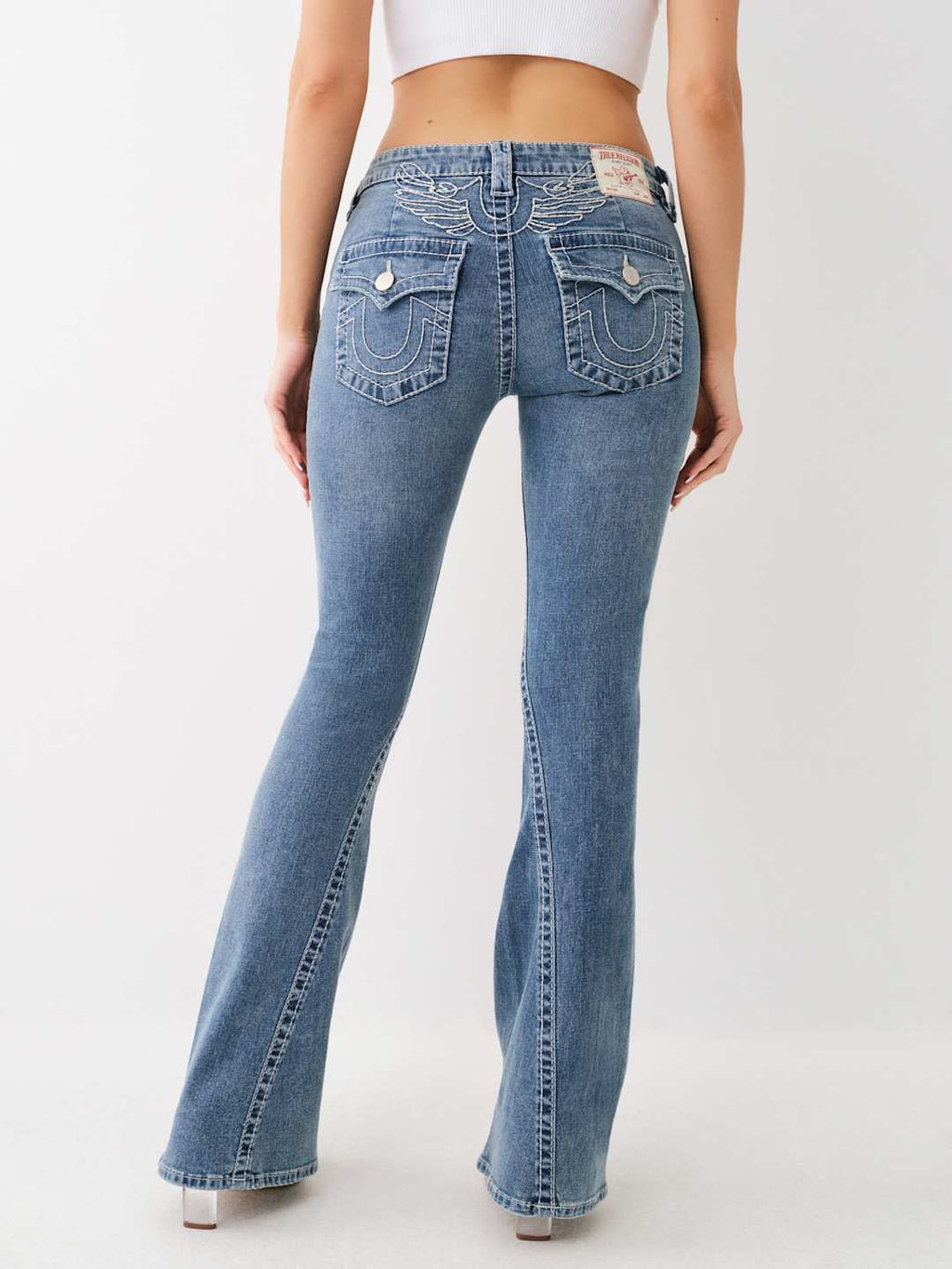 True Religion Wings Flare Jeans Big T Boho