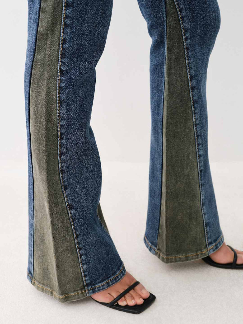 True Religion Mr Colour Block Flare Medium Wash