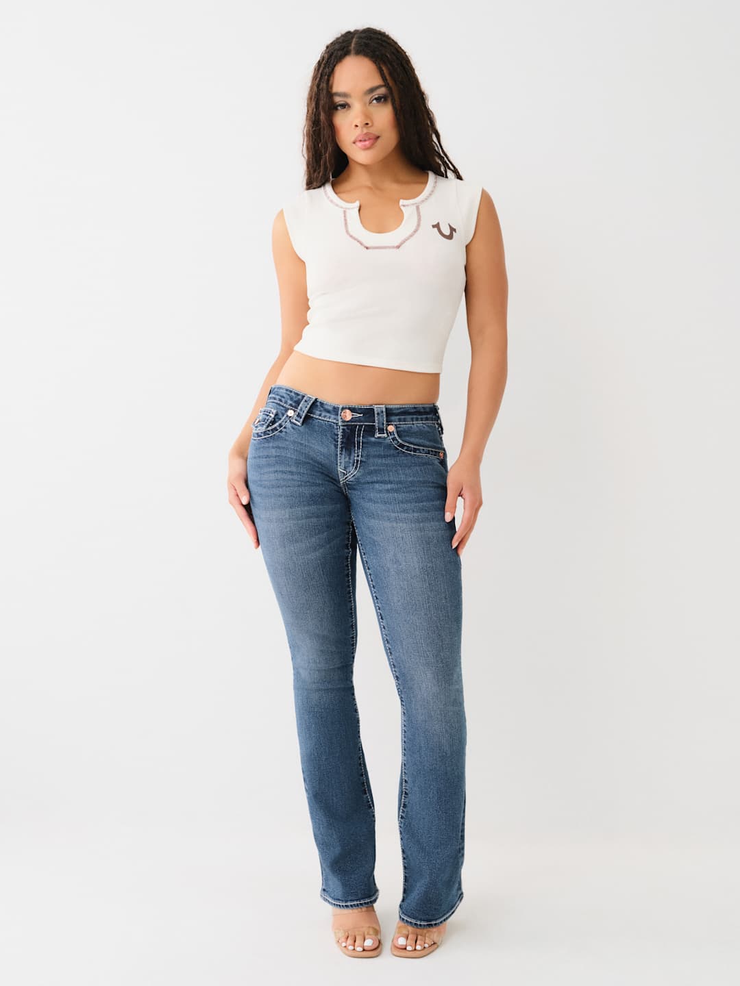 True Religion Becca Jeans Bootcut Glowing Moon