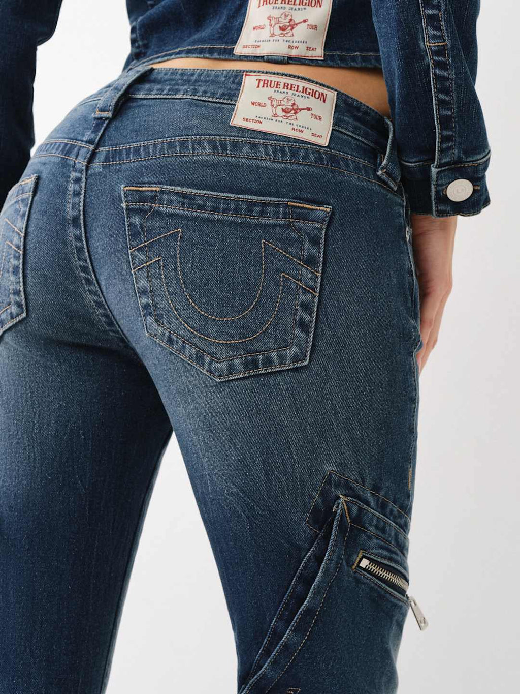 True Religion Jeans Becca Belted Bootcut Dark Wash