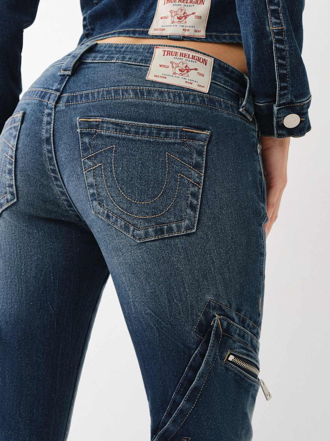 True Religion Jeans Becca Belted Bootcut Dark Wash