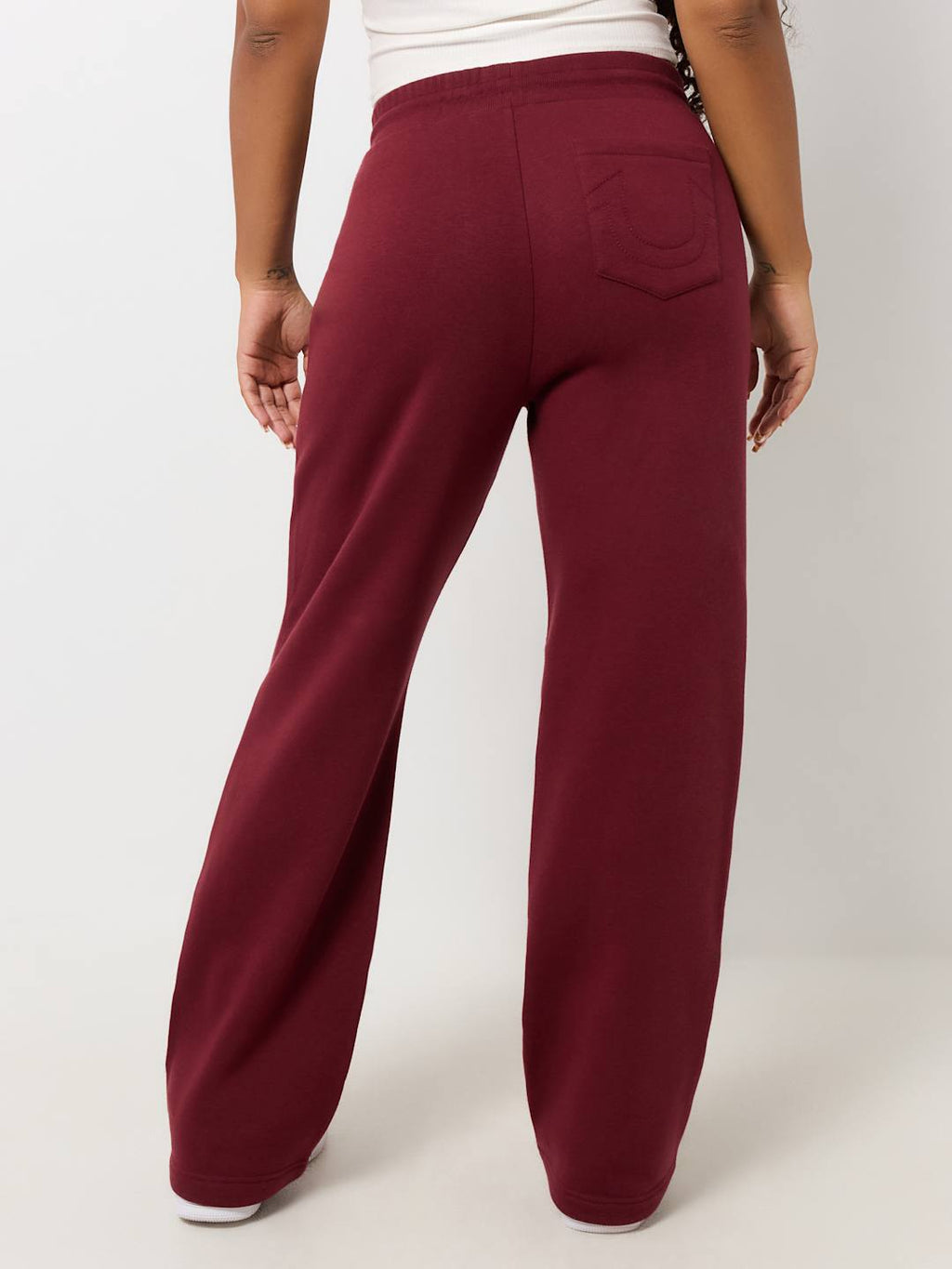 True Religion Jogger Ladies Angelic Wing Straight Leg Chocolate Truffle