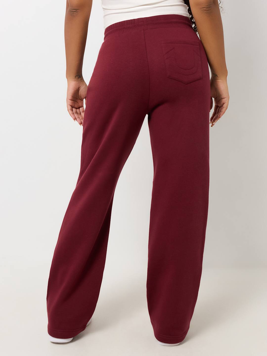 True Religion Jogger Ladies Angelic Wing Straight Leg Chocolate Truffle