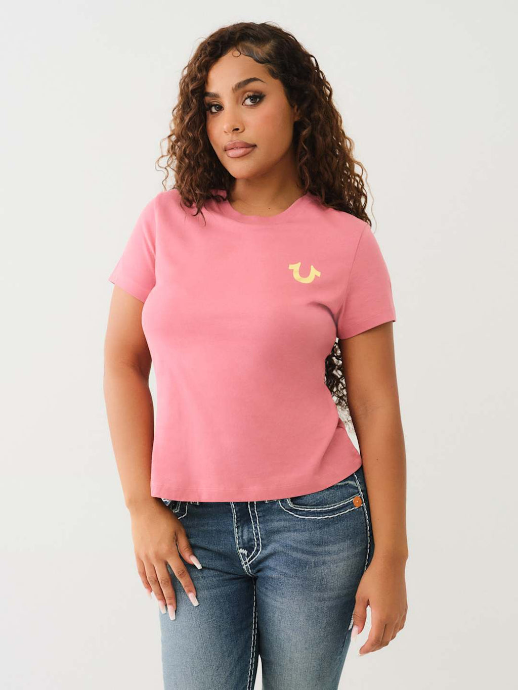 True Religion Crew Classic HS Crew Tee Mauvewood