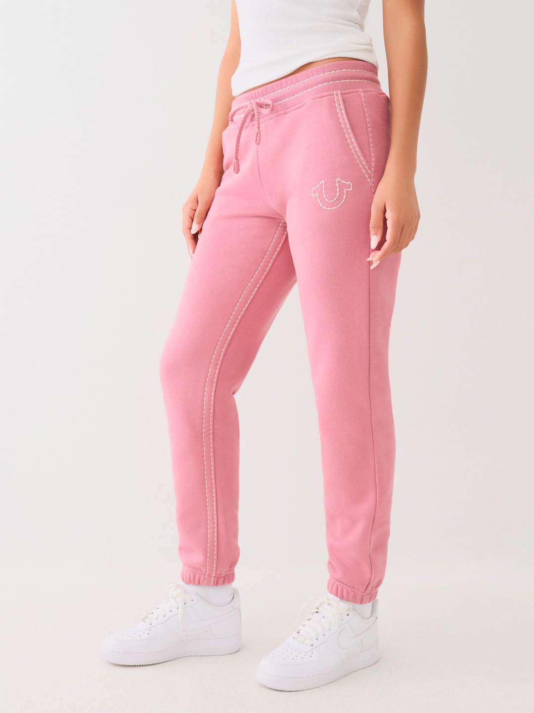 True Religion Classic Track Pants Ladies Heather Rose