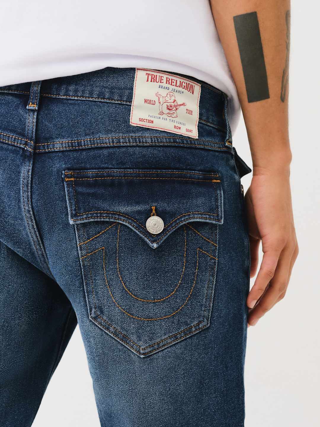 True Religion Jeans Rocco SN Flap Skinny Dark Shivering Wash